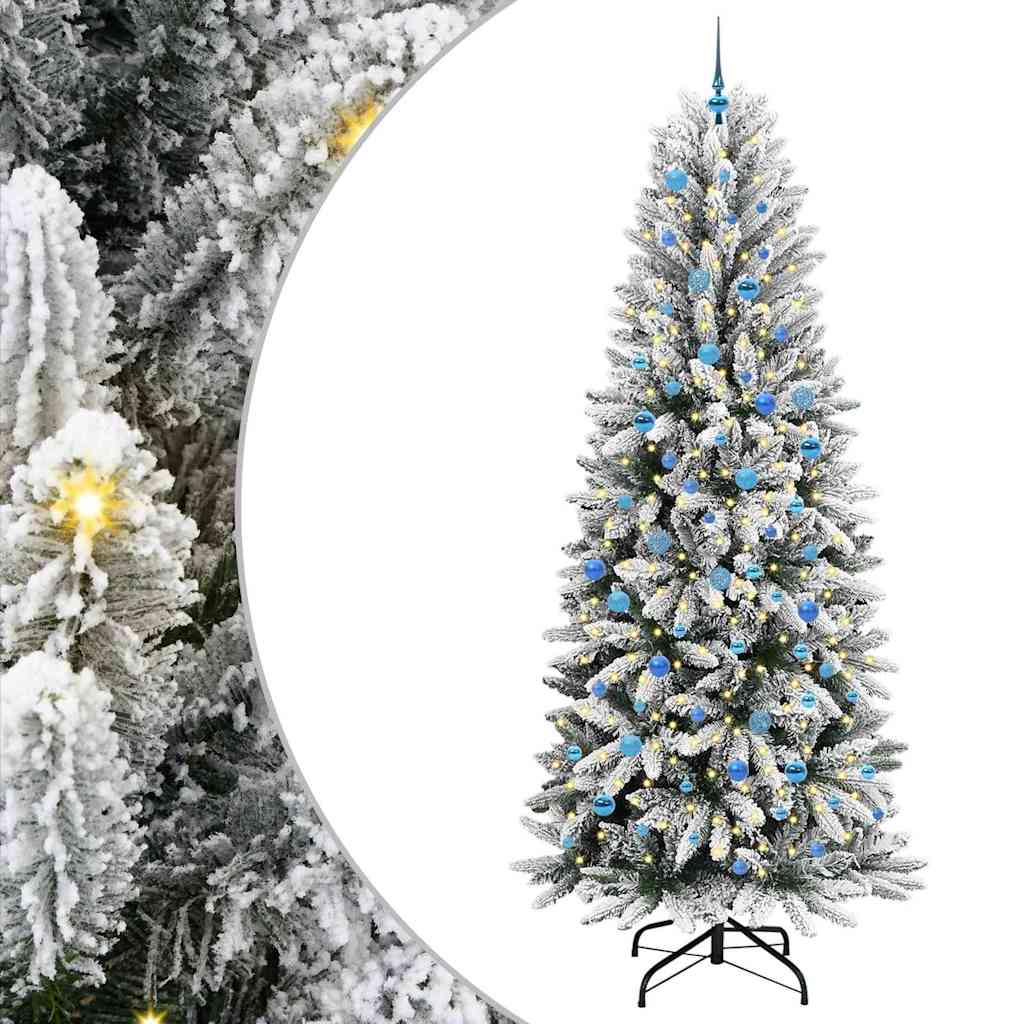 Artificial Christmas Tree with 300 LEDs White 93 x 93 x 240 cm