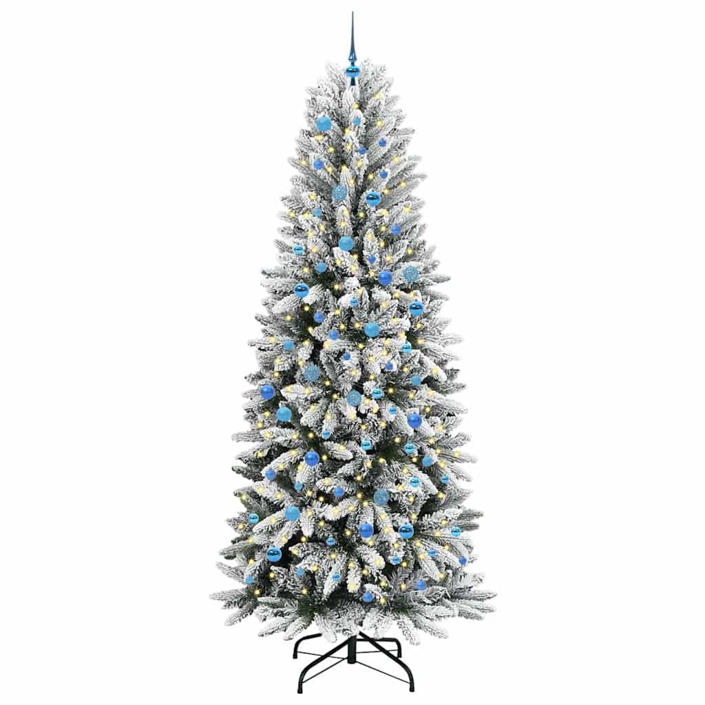 Artificial Christmas Tree with 300 LEDs White 93 x 93 x 240 cm