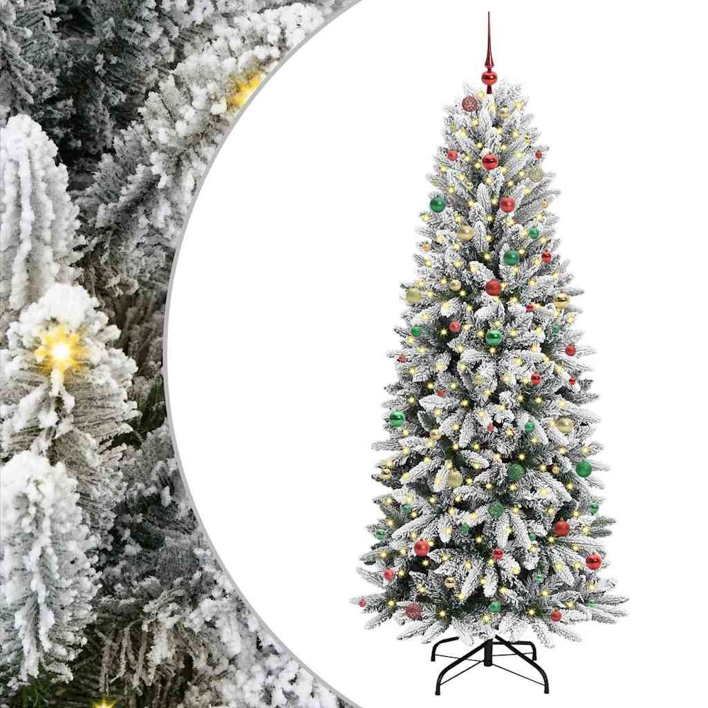 Artificial Christmas Tree with 300 LEDs White 93 x 93 x 240 cm