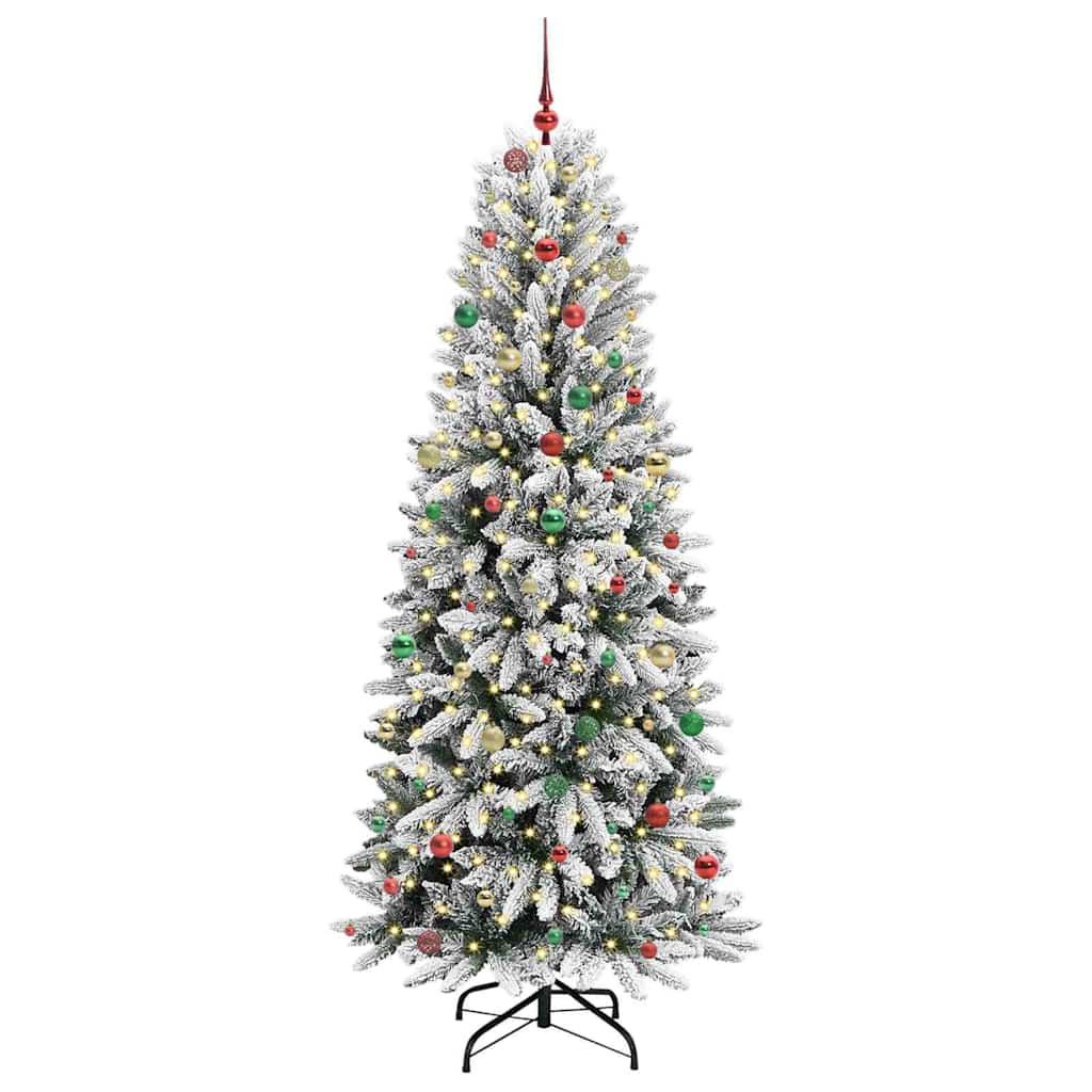 Artificial Christmas Tree with 300 LEDs White 93 x 93 x 240 cm