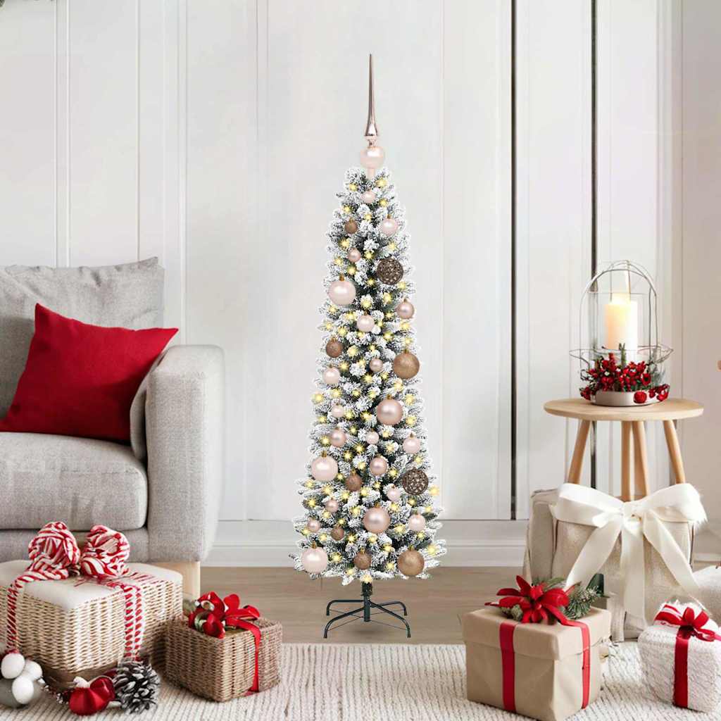 Artificial Christmas Tree with 150 LEDs with Stand White 120 cm