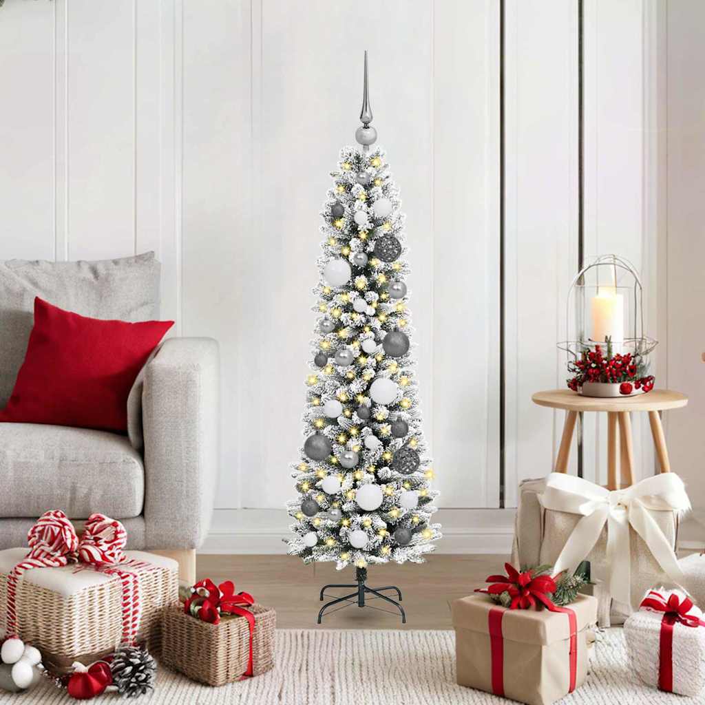 Artificial Christmas Tree with 150 LEDs with Stand White 120 cm