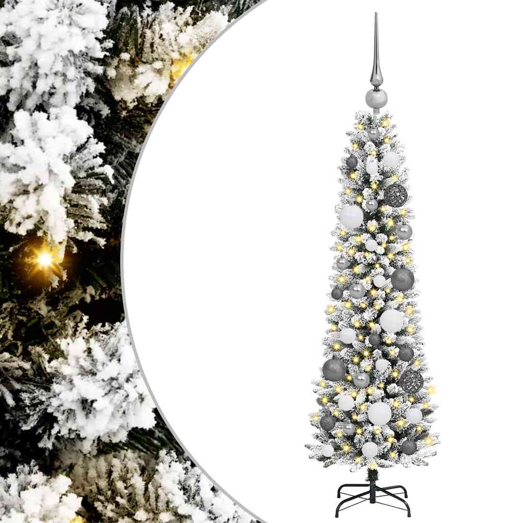 Artificial Christmas Tree with 150 LEDs with Stand White 120 cm