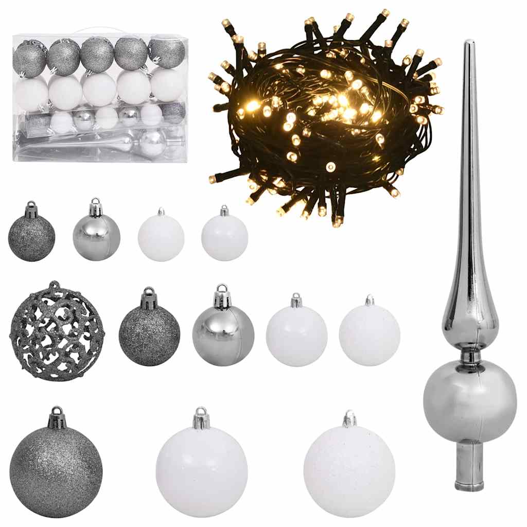 Artificial Christmas Tree with 150 LEDs with Stand White 120 cm