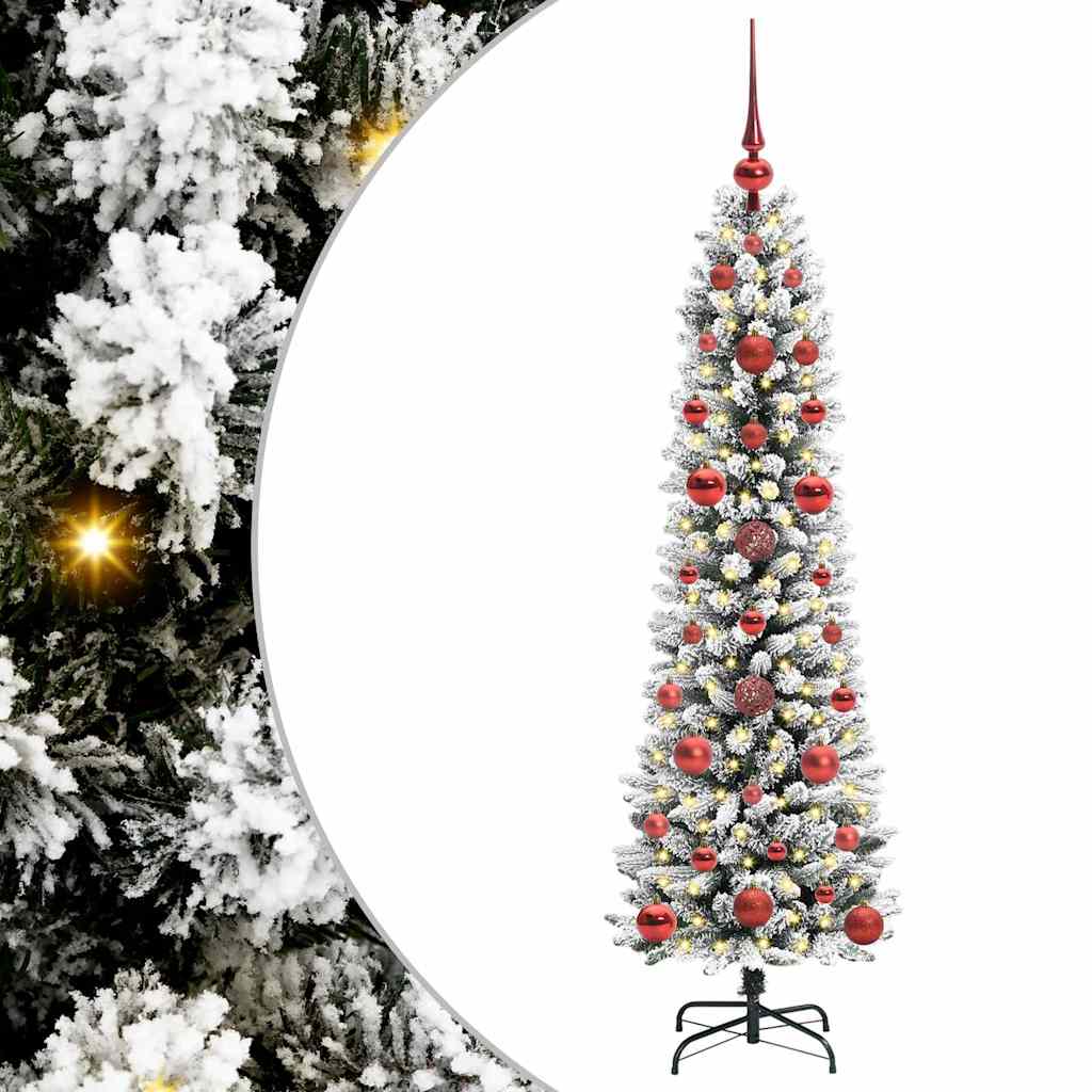 Artificial Christmas Tree with 150 LEDs Green and white 120 cm
