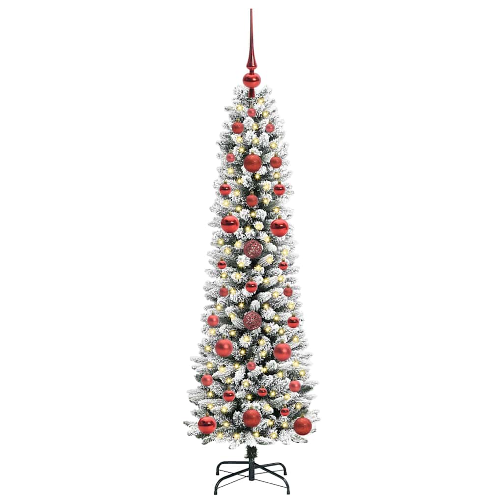 Artificial Christmas Tree with 150 LEDs Green and white 120 cm