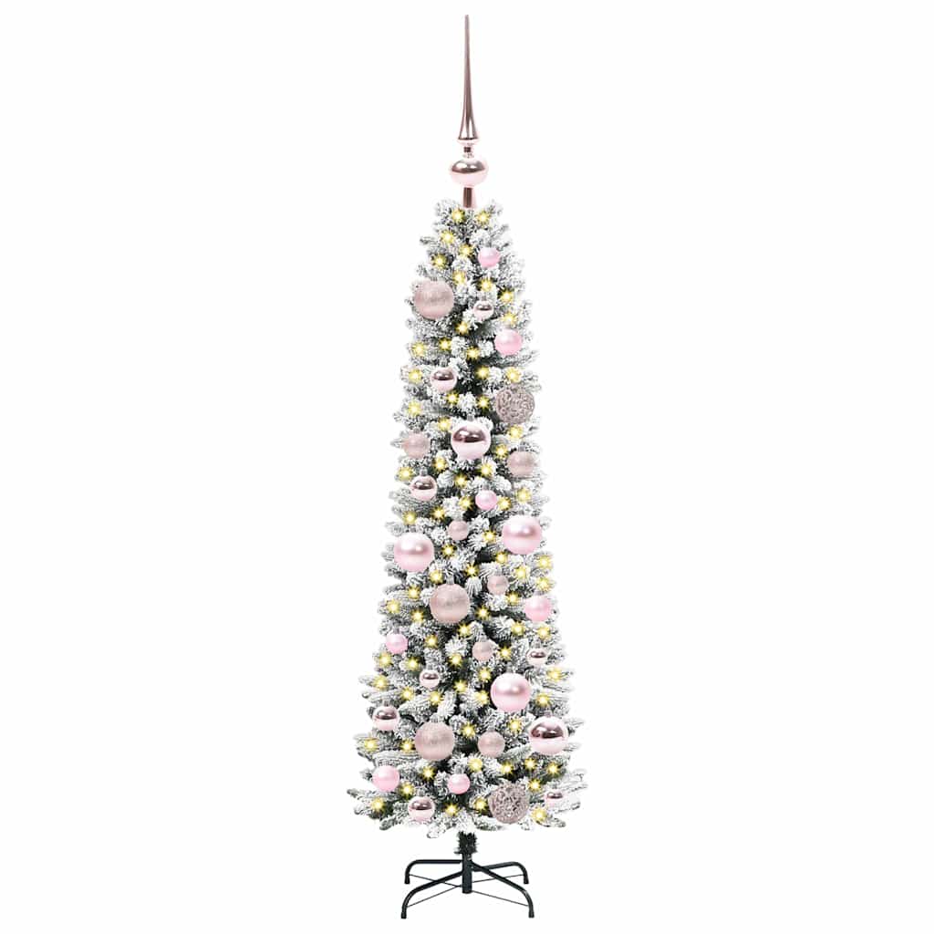 Artificial Christmas Tree with 150 LEDs Green and white 120 cm