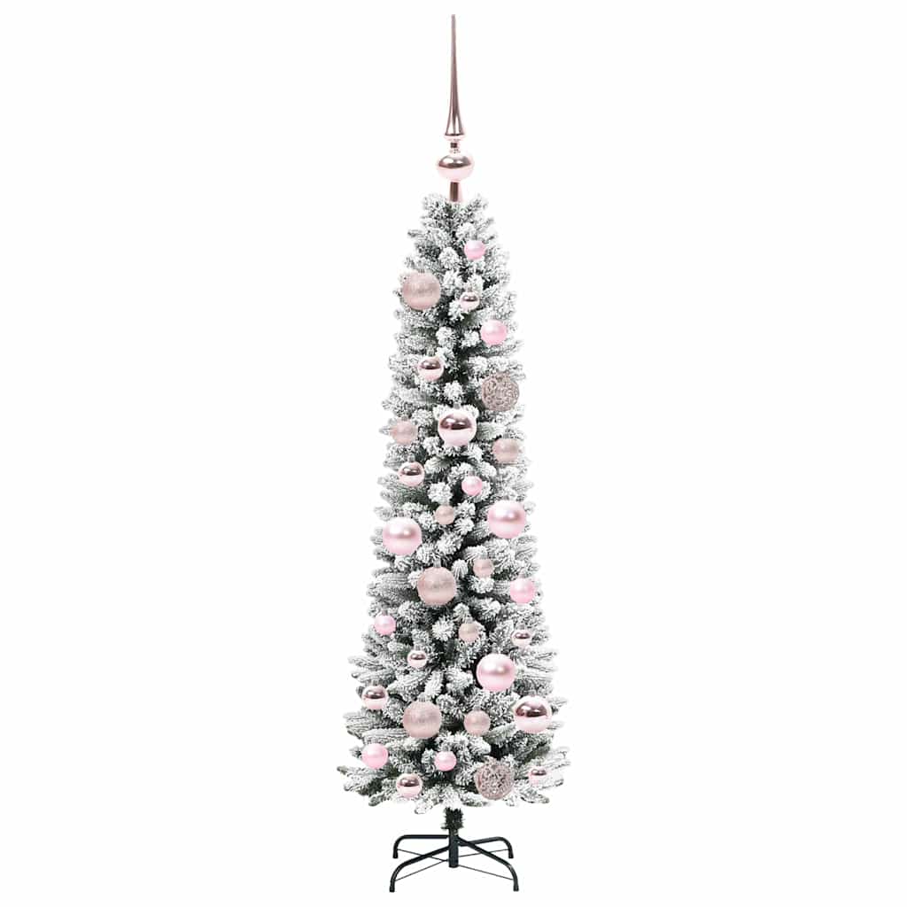 Artificial Christmas Tree with 150 LEDs Green and white 120 cm