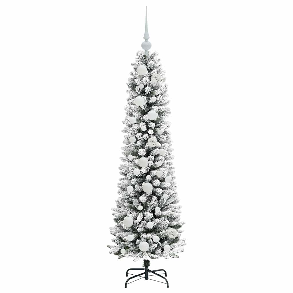 Artificial Christmas Tree with 150 LEDs Green and white 120 cm