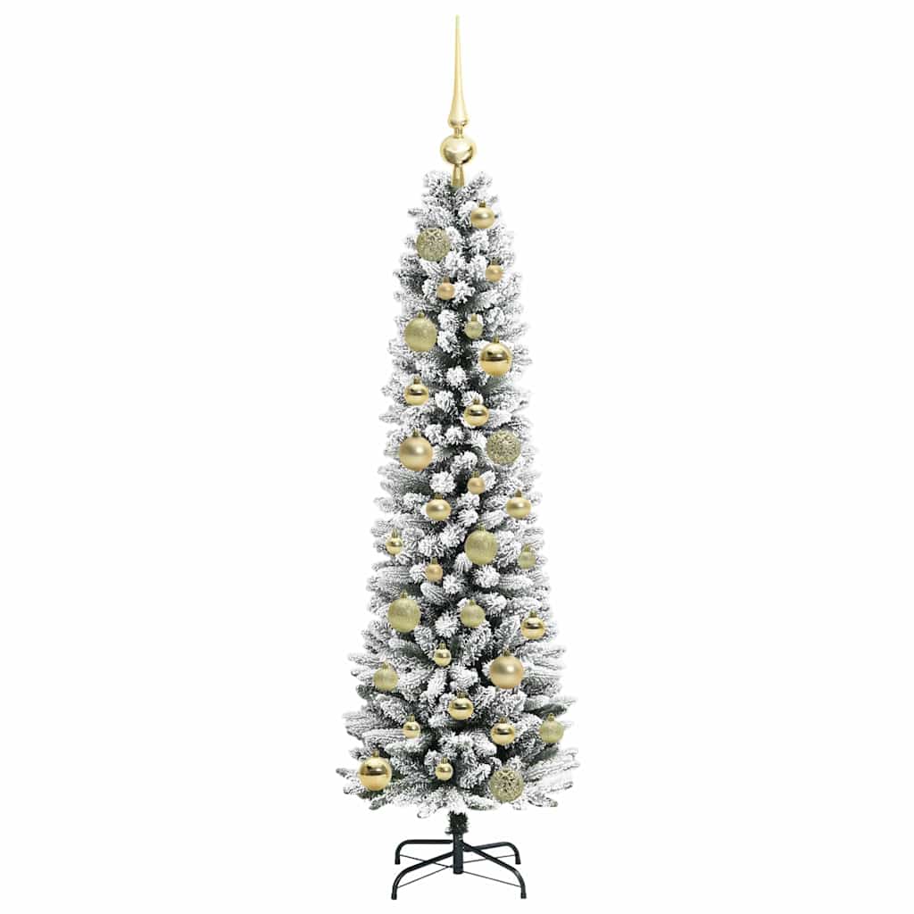 Artificial Christmas Tree with 150 LEDs Green and white 120 cm