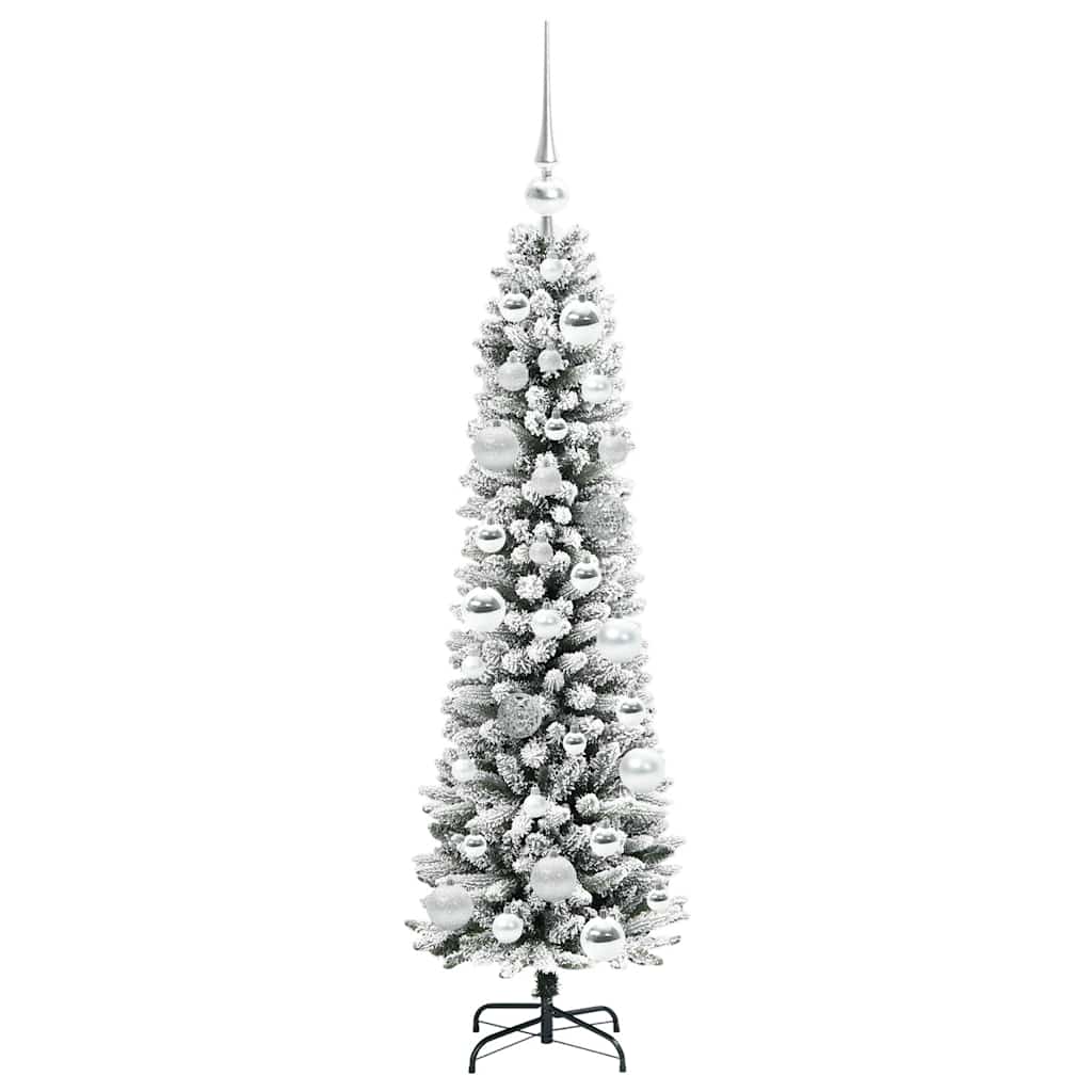 Artificial Christmas Tree with 150 LEDs Green and white 120 cm