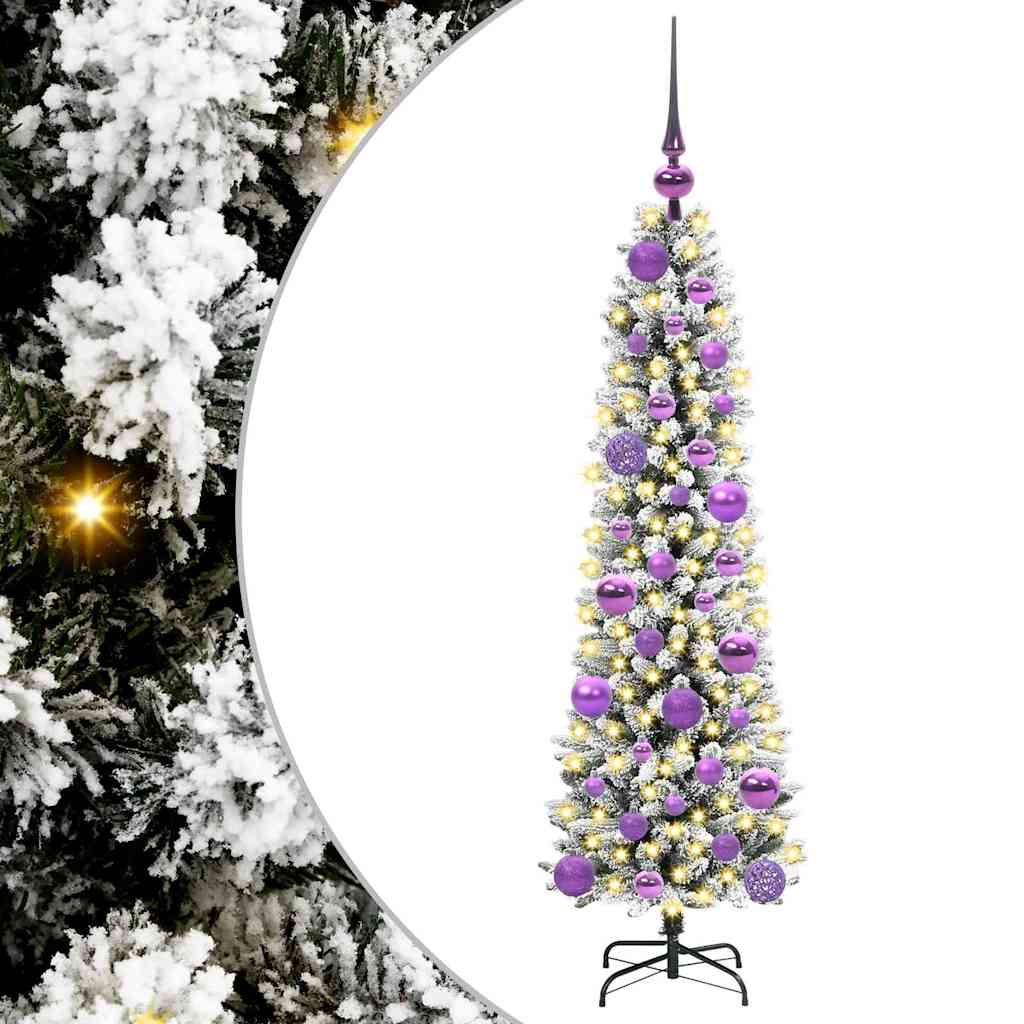 Artificial Christmas Tree with 150 LEDs Green and white 120 cm
