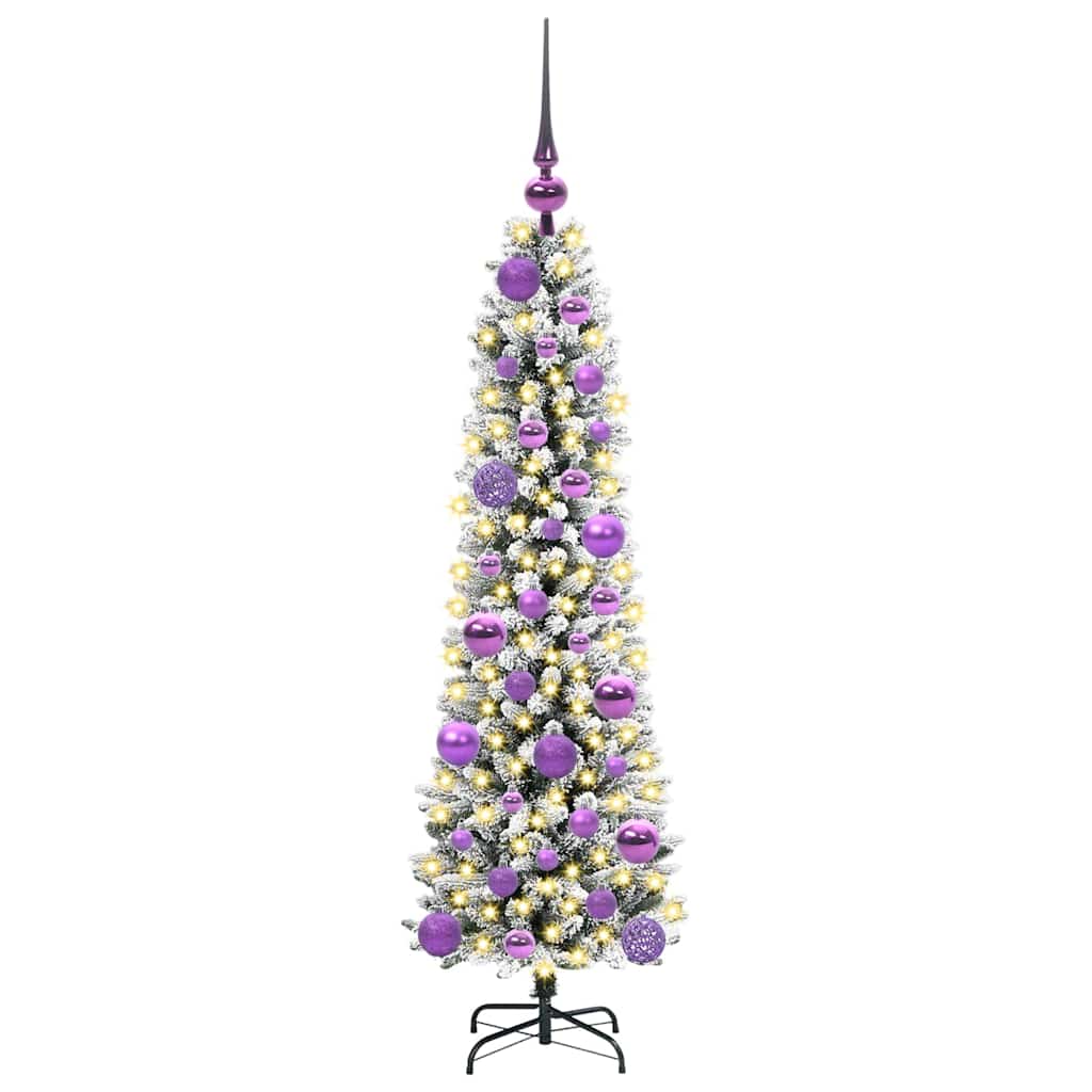 Artificial Christmas Tree with 150 LEDs Green and white 120 cm