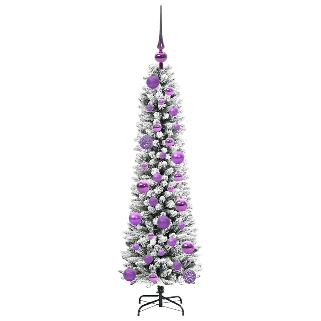 Artificial Christmas Tree with 150 LEDs Green and white 120 cm