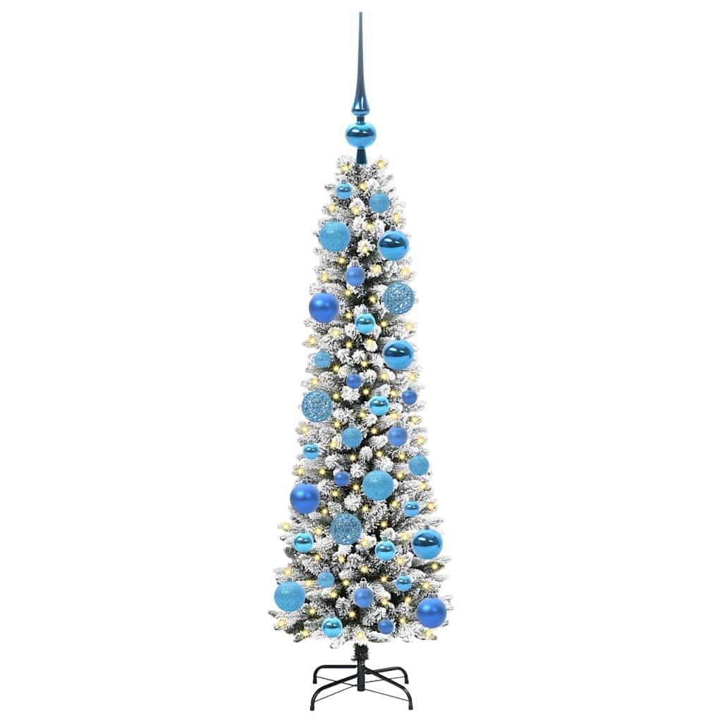 Artificial Christmas Tree with 150 LEDs Green and white 120 cm