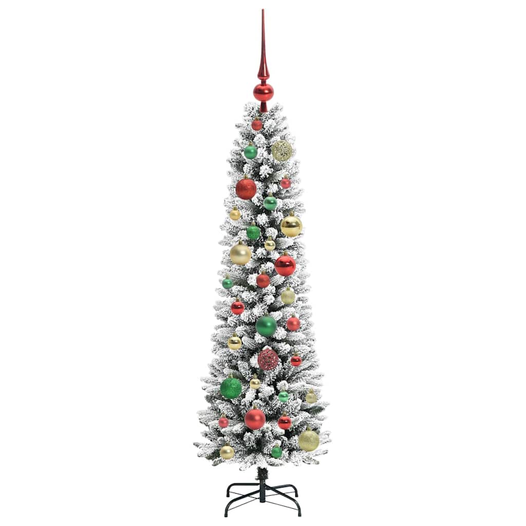 Artificial Christmas Tree with 150 LEDs Green and white 120 cm