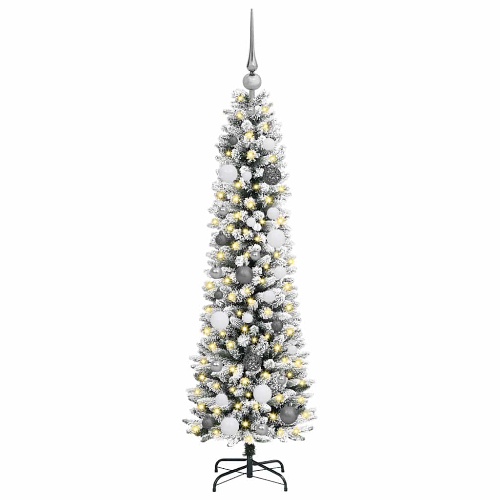Artificial Christmas Tree with 150 LEDs with Stand White 150 cm