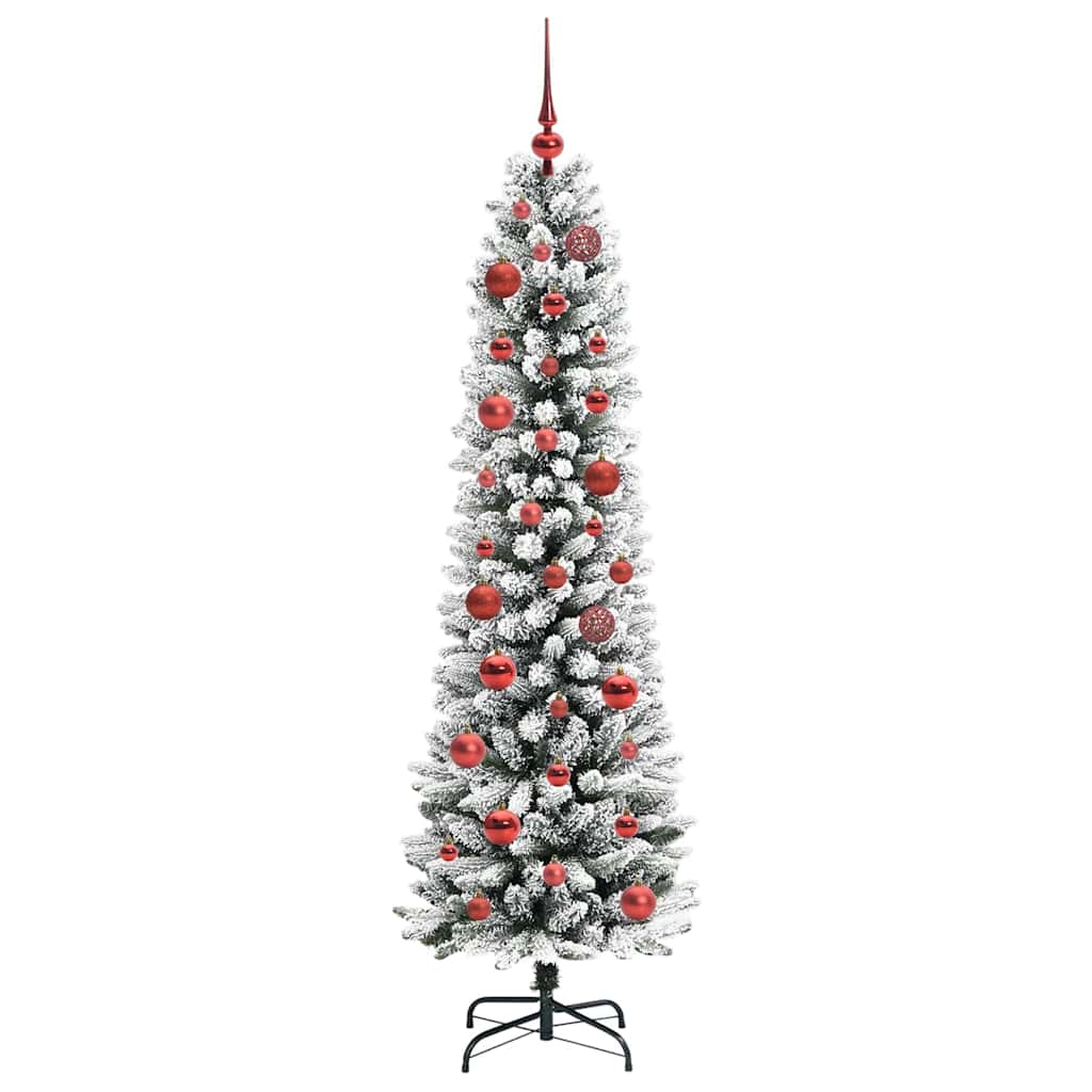 Artificial Christmas Tree with 150 LEDs Green and white 150 cm