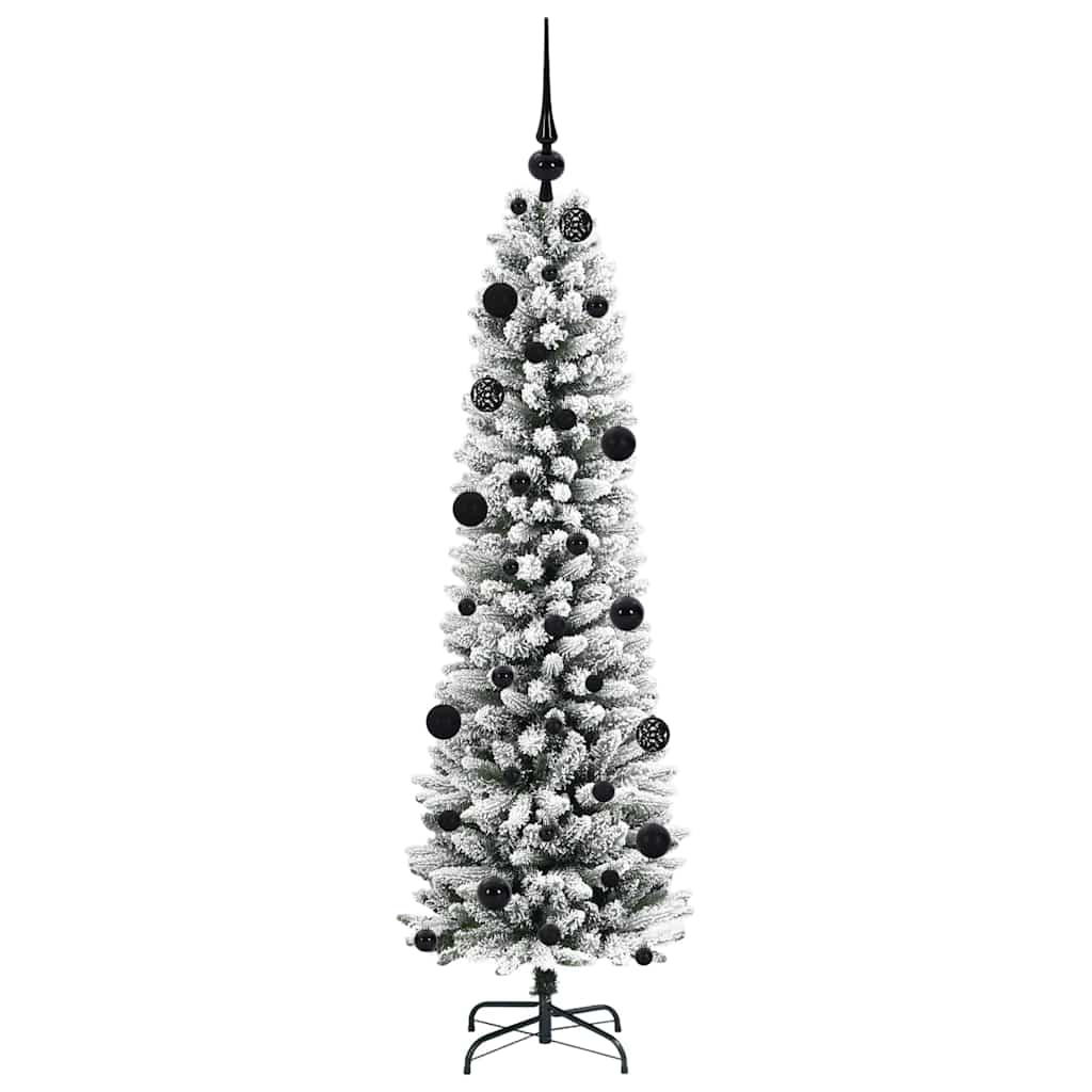 Artificial Christmas Tree with 150 LEDs Green and white 150 cm
