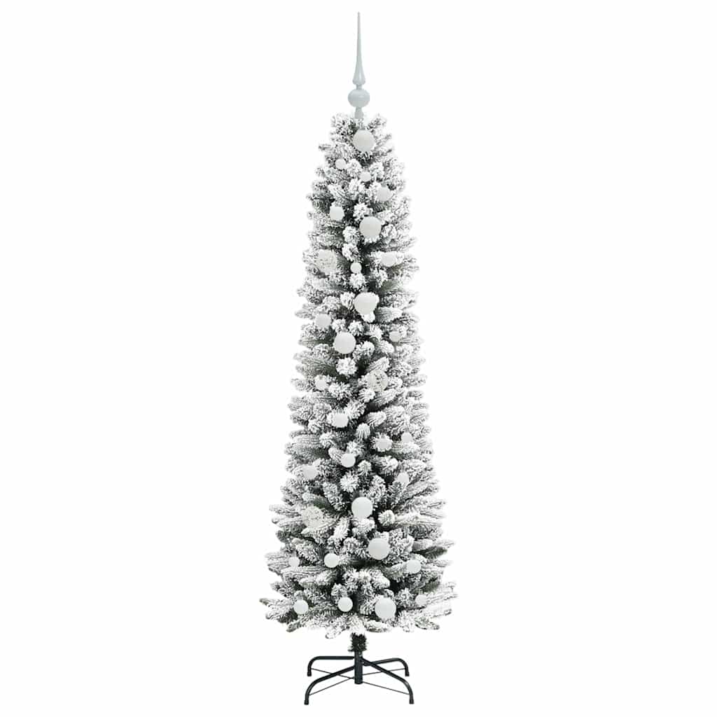 Artificial Christmas Tree with 150 LEDs Green and white 150 cm