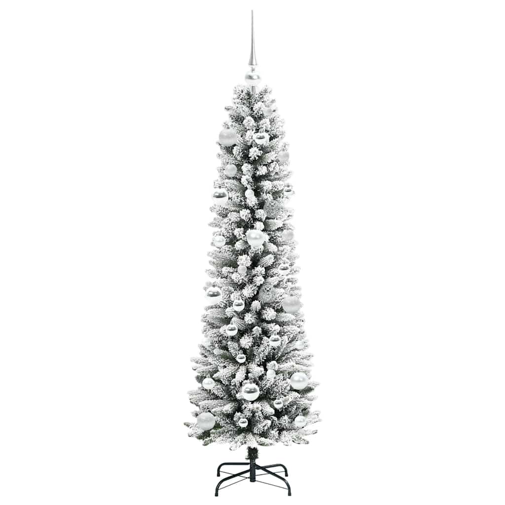 Artificial Christmas Tree with 150 LEDs Green and white 150 cm