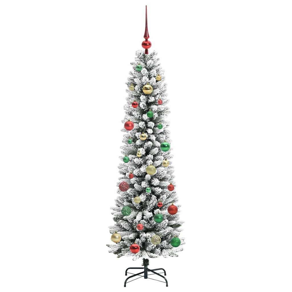 Artificial Christmas Tree with 150 LEDs Green and white 150 cm