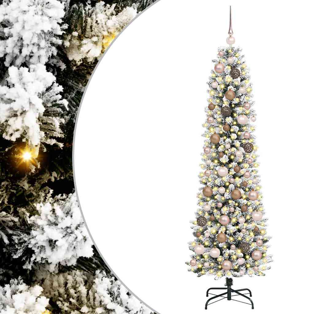 Artificial Christmas Tree with 300 LEDs with Stand White 180 cm