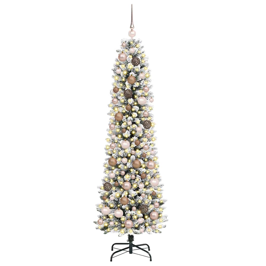 Artificial Christmas Tree with 300 LEDs with Stand White 180 cm