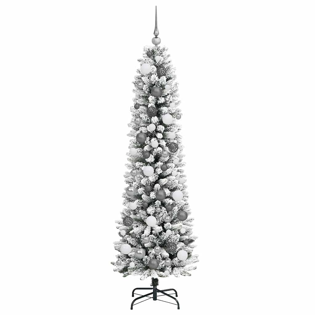 Artificial Christmas Tree with 300 LEDs with Stand White 180 cm