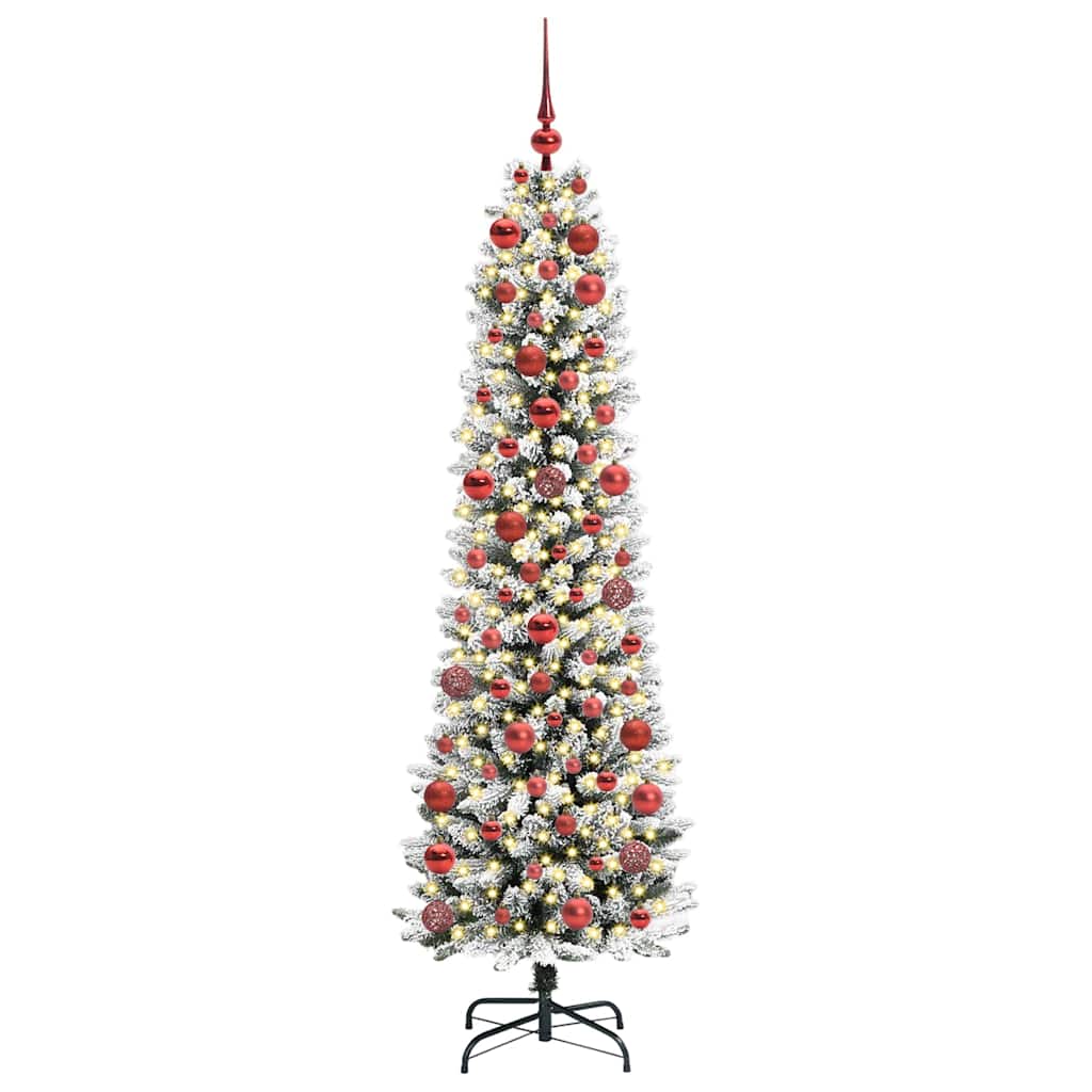 Artificial Christmas Tree with 300 LEDs Green and white 180 cm