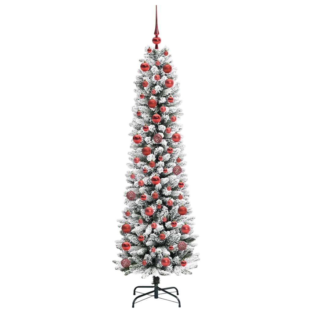 Artificial Christmas Tree with 300 LEDs Green and white 180 cm