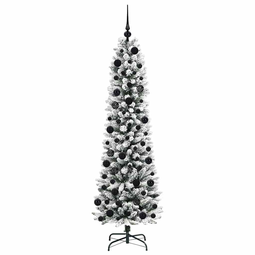 Artificial Christmas Tree with 300 LEDs Green and white 180 cm