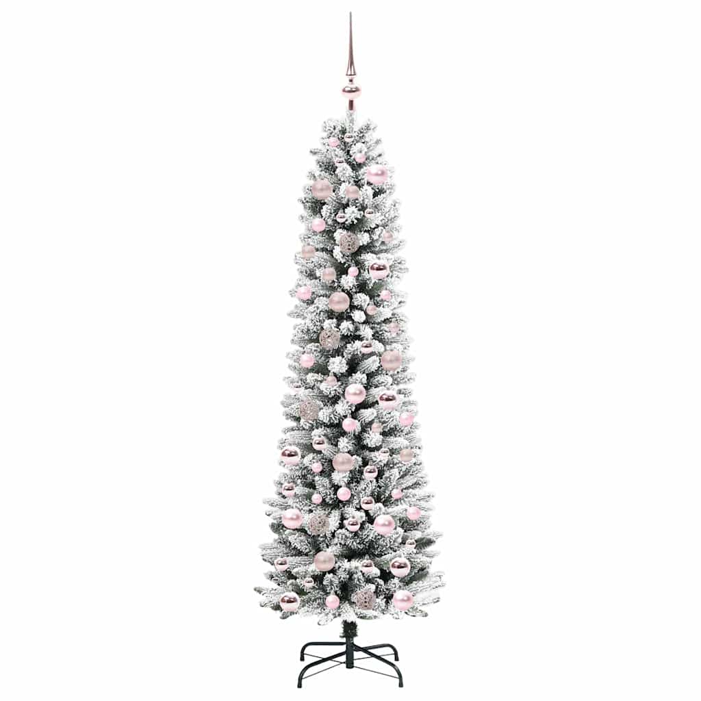 Artificial Christmas Tree with 300 LEDs Green and white 180 cm