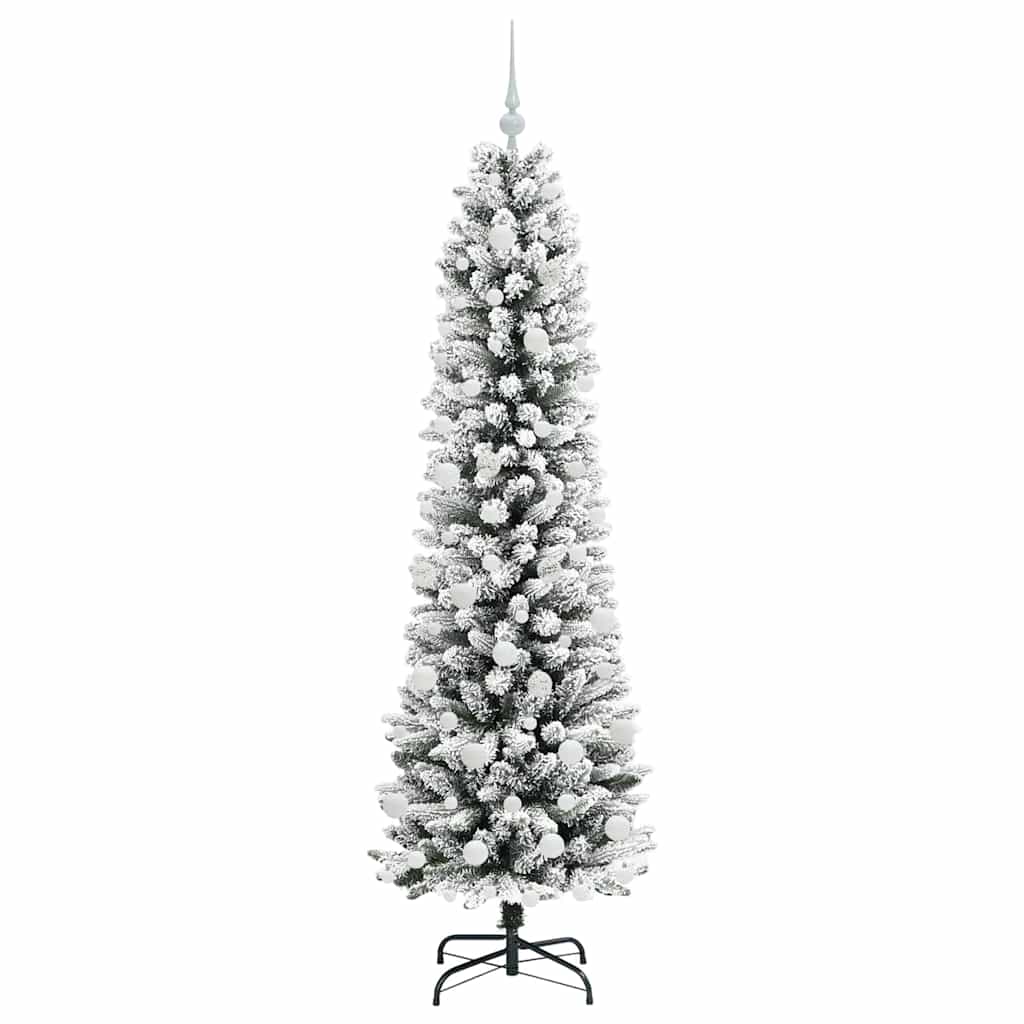 Artificial Christmas Tree with 300 LEDs Green and white 180 cm