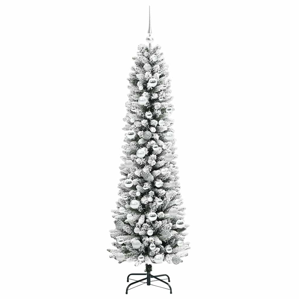 Artificial Christmas Tree with 300 LEDs Green and white 180 cm
