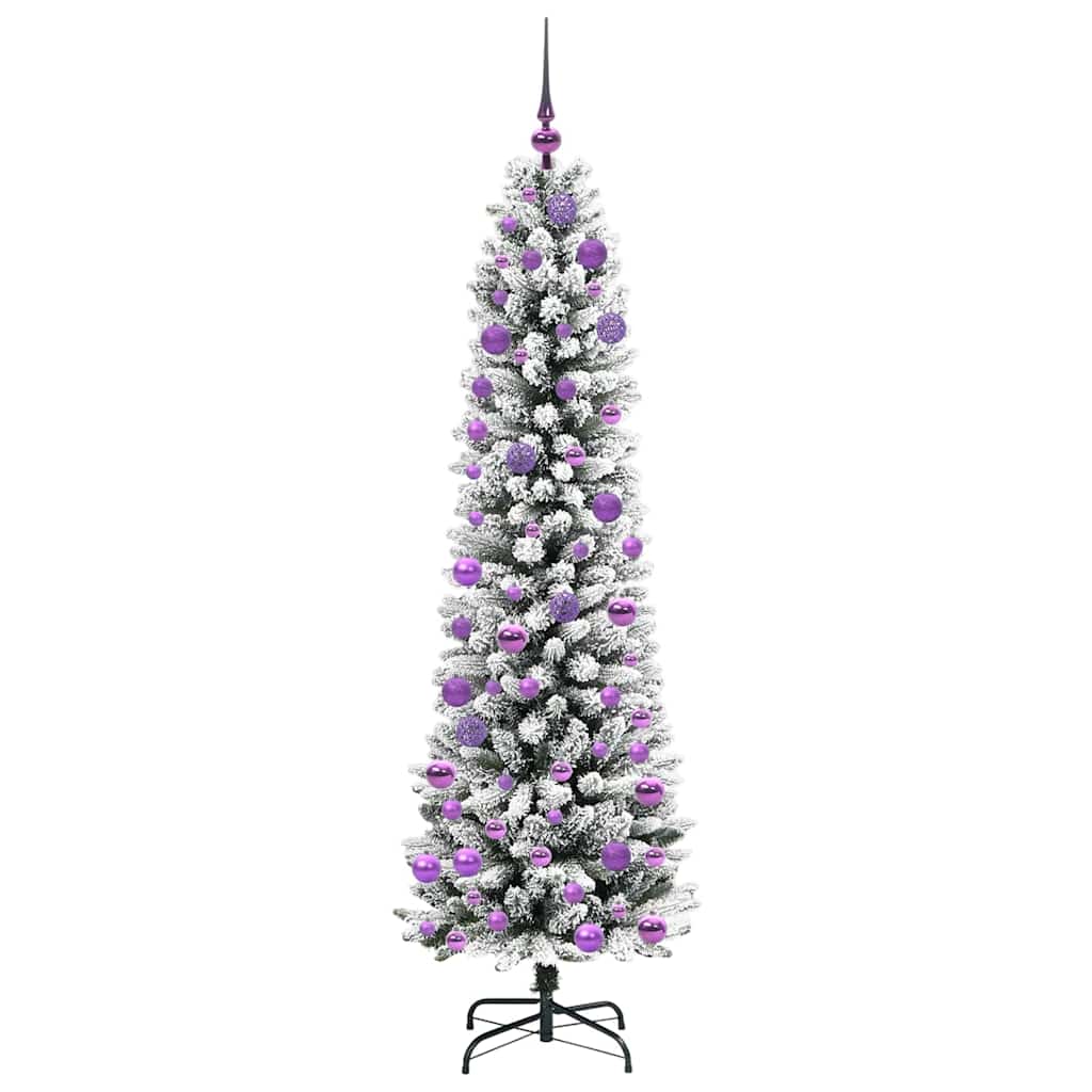 Artificial Christmas Tree with 300 LEDs Green and white 180 cm