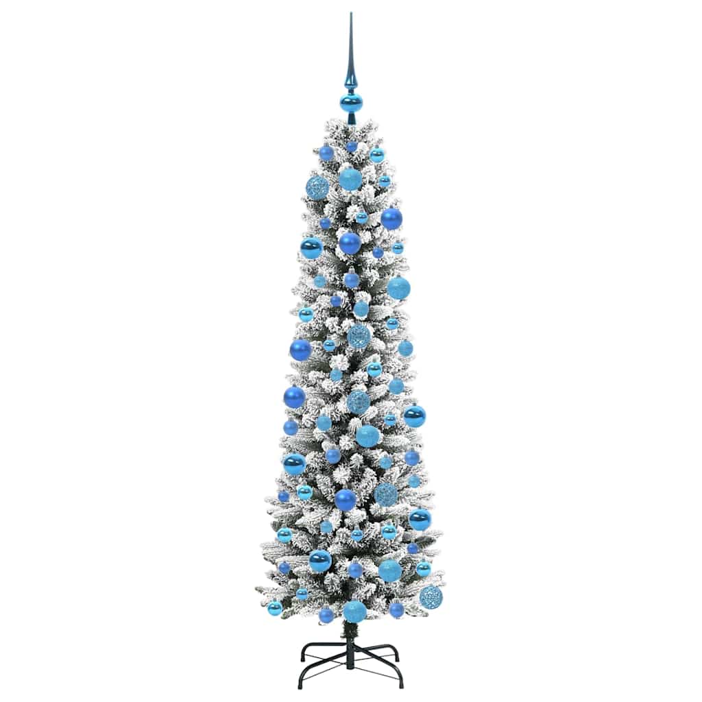 Artificial Christmas Tree with 300 LEDs Green and white 180 cm