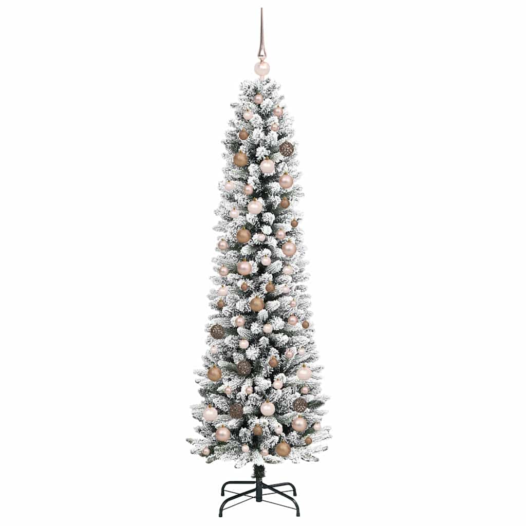 Artificial Christmas Tree with 300 LEDs with Stand White 210 cm