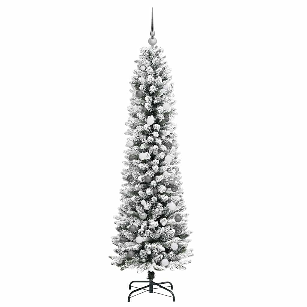 Artificial Christmas Tree with 300 LEDs with Stand White 210 cm
