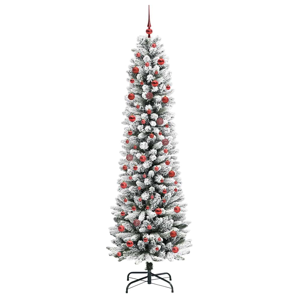 Artificial Christmas Tree with 300 LEDs Green and white 210 cm