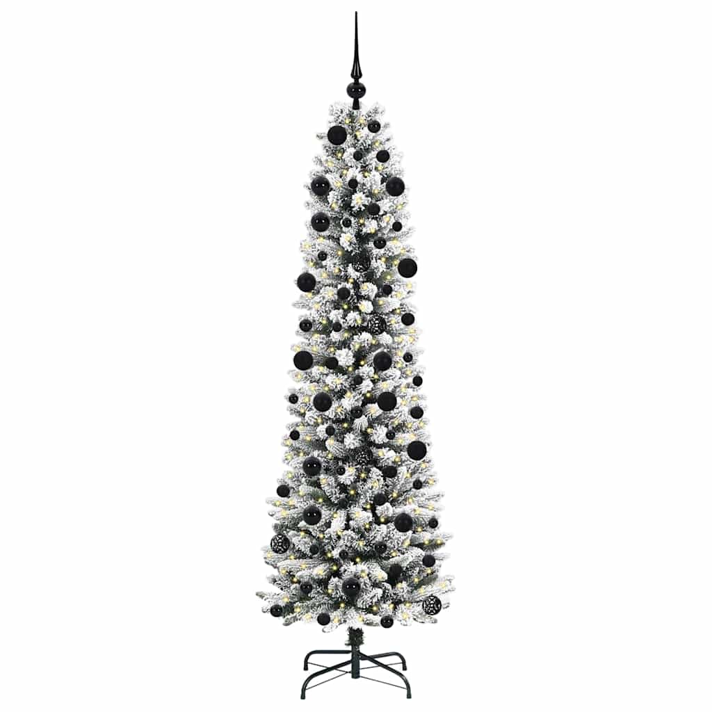 Artificial Christmas Tree with 300 LEDs Green and white 210 cm