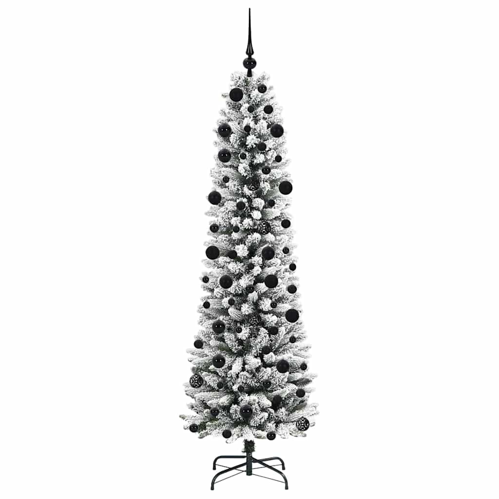 Artificial Christmas Tree with 300 LEDs Green and white 210 cm