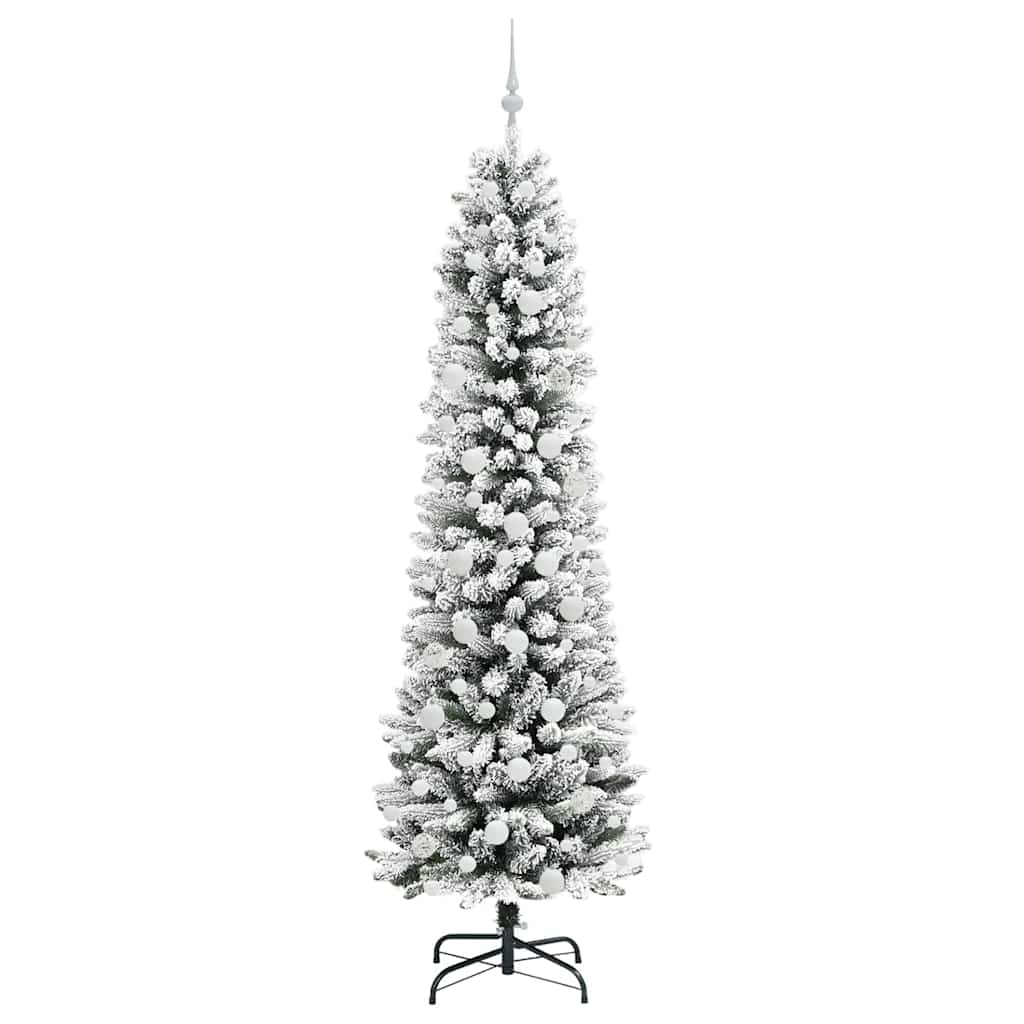 Artificial Christmas Tree with 300 LEDs Green and white 210 cm
