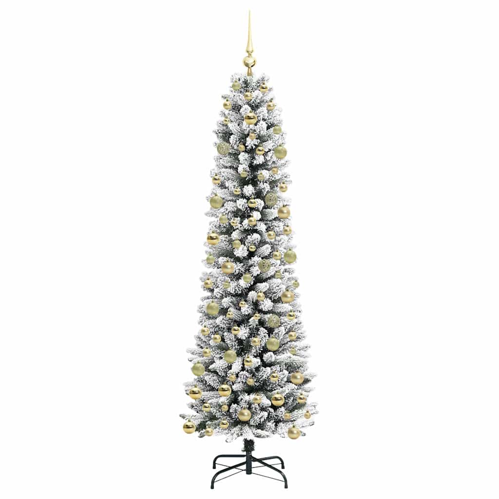 Artificial Christmas Tree with 300 LEDs Green and white 210 cm