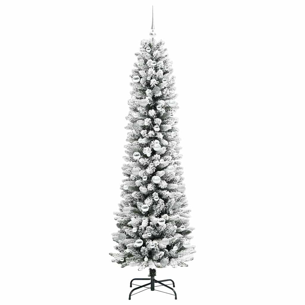 Artificial Christmas Tree with 300 LEDs Green and white 210 cm