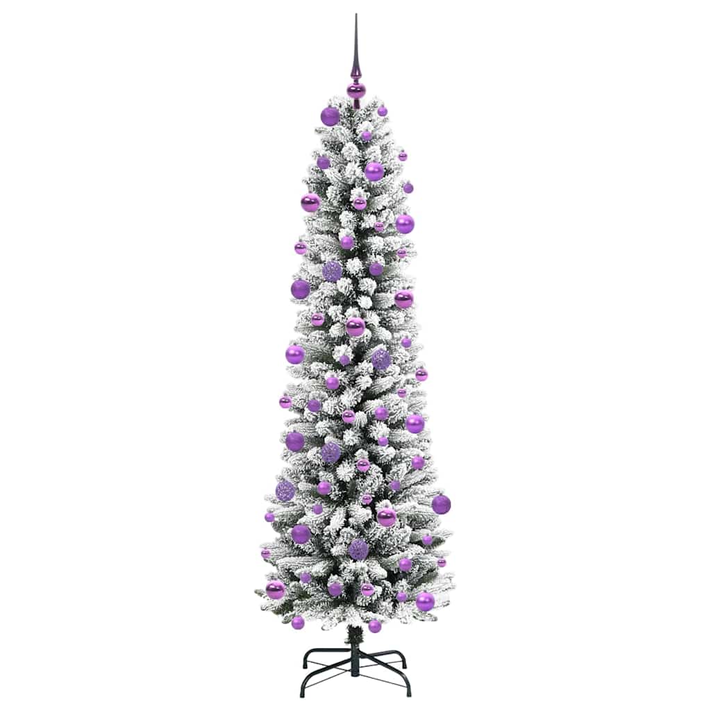 Artificial Christmas Tree with 300 LEDs Green and white 210 cm