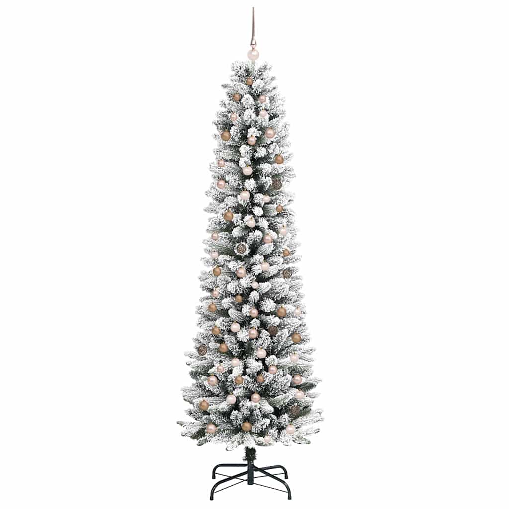 Artificial Christmas Tree with 300 LEDs with Stand White 240 cm