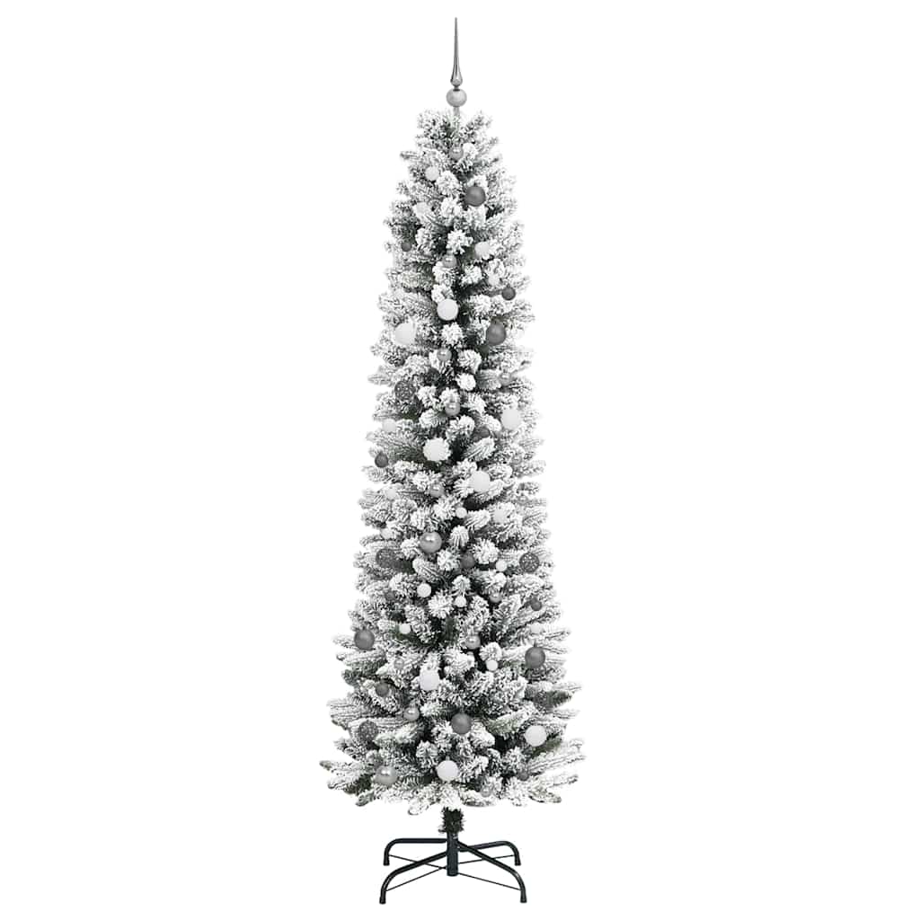 Artificial Christmas Tree with 300 LEDs with Stand White 240 cm