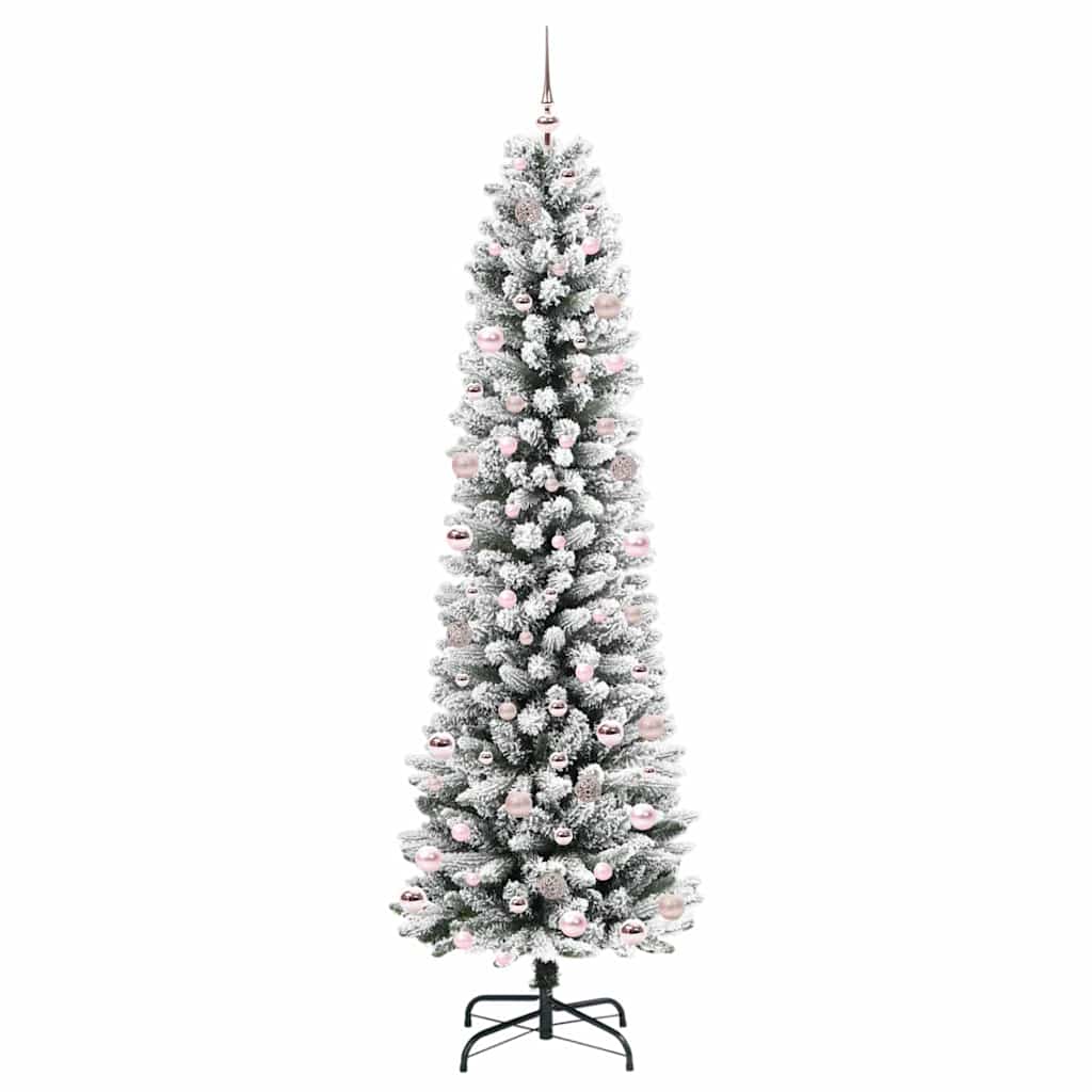 Artificial Christmas Tree with 300 LEDs Green and white 240 cm