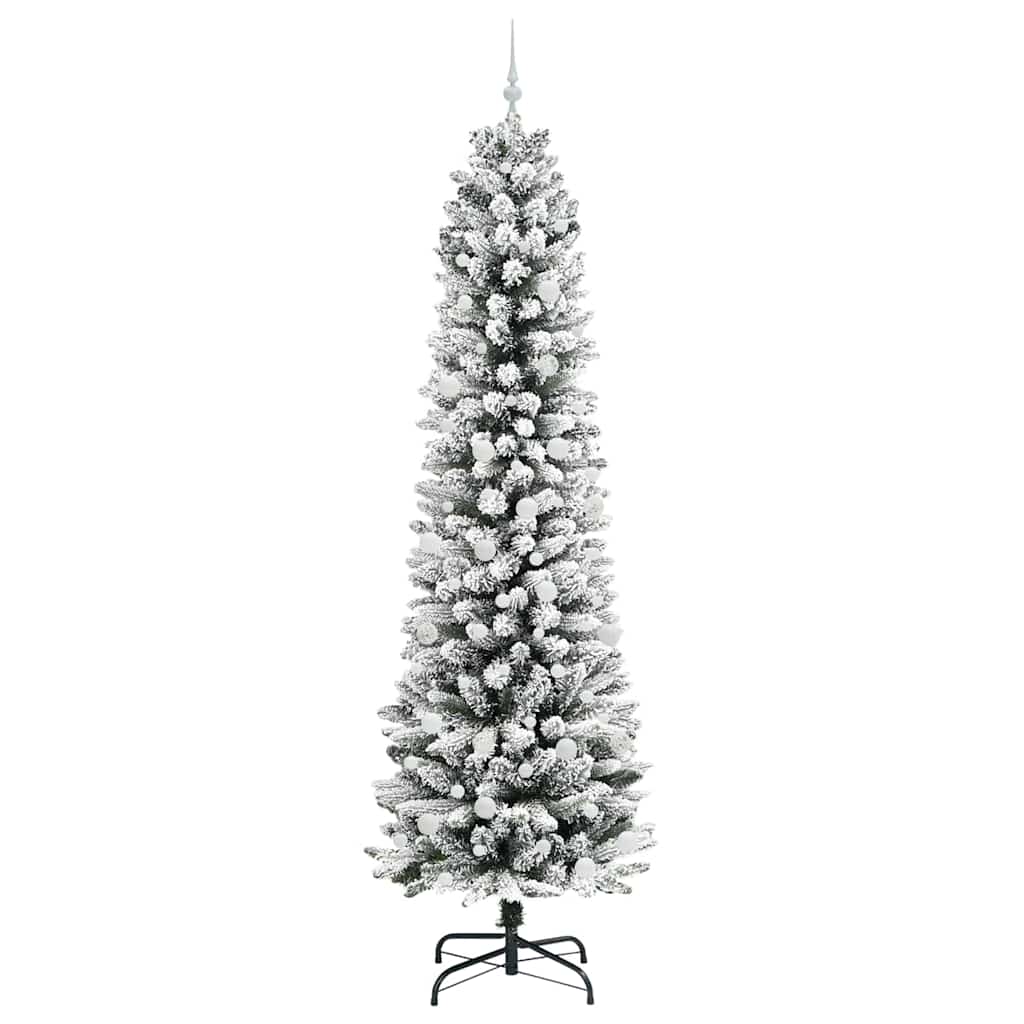 Artificial Christmas Tree with 300 LEDs Green and white 240 cm